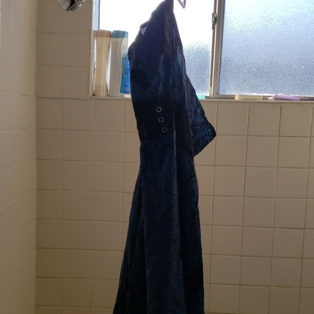 Midnight Blue Dead Tree w Crow Design Short Dress